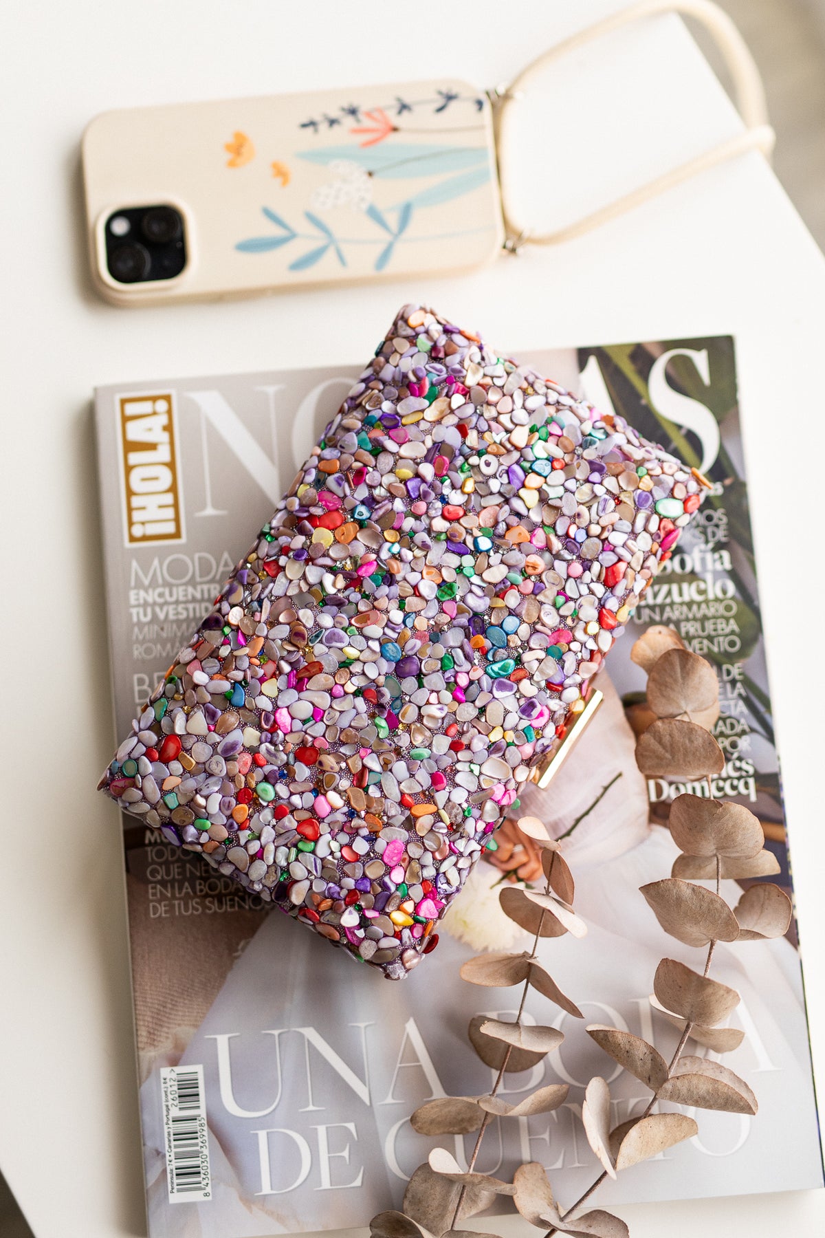 Bolsa de convidados de seixo