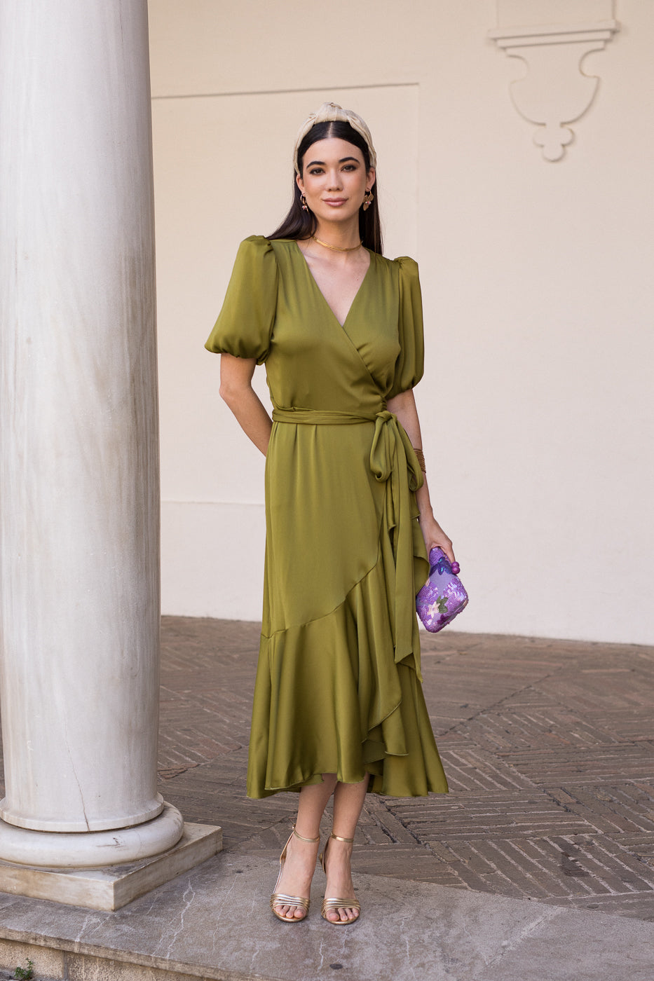 Vestido midi Lola Bordeaux