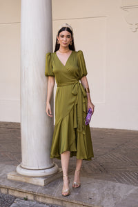 Vestido midi Lola Bordeaux