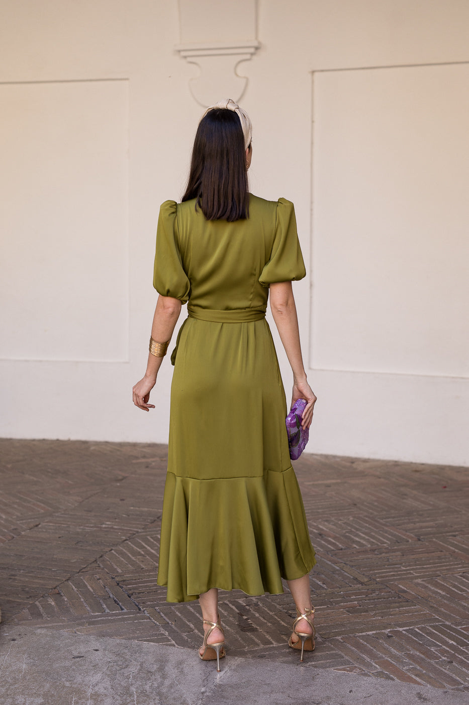 Vestido midi Lola Bordeaux