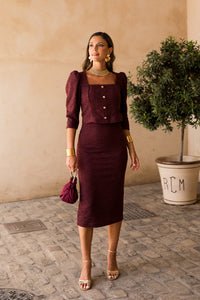 Vestido midi lolita com franjas