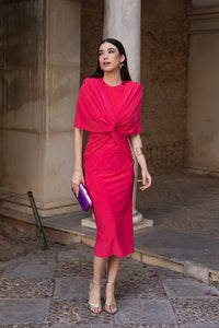 Vestido midi Lola Bordeaux
