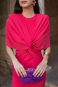 Vestido midi Lola Bordeaux