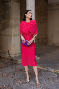 Vestido midi Lola Bordeaux
