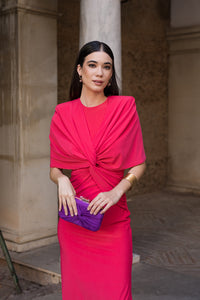 Vestido midi Lola Bordeaux