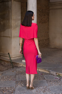 Vestido midi Lola Bordeaux