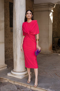 Vestido midi Lola Bordeaux