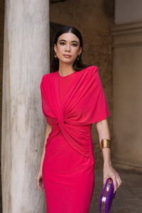 Vestido midi Lola Bordeaux