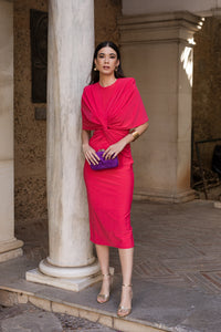 Vestido midi Lola Bordeaux