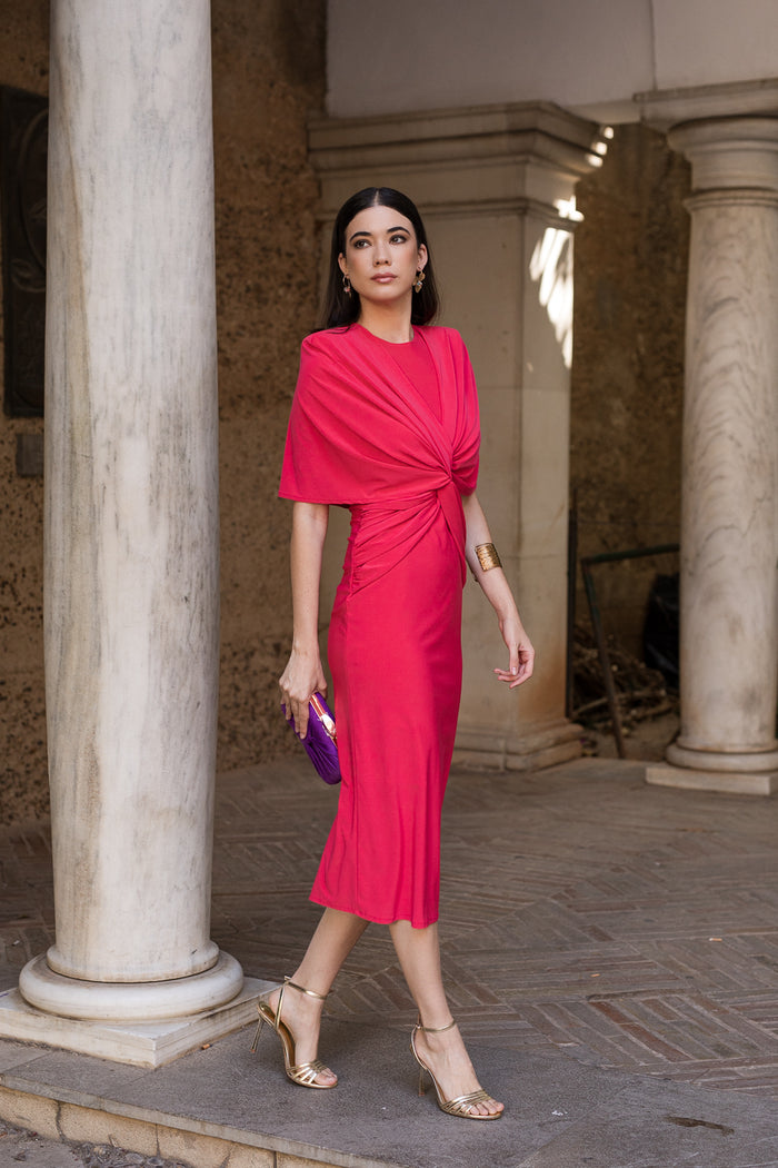 Vestido midi Lola Bordeaux