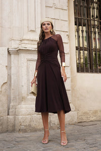 Vestido midi lolita com franjas