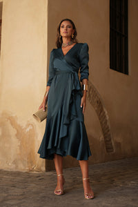 Vestido midi Lola Bordeaux