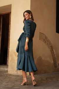 Vestido midi Lola Bordeaux