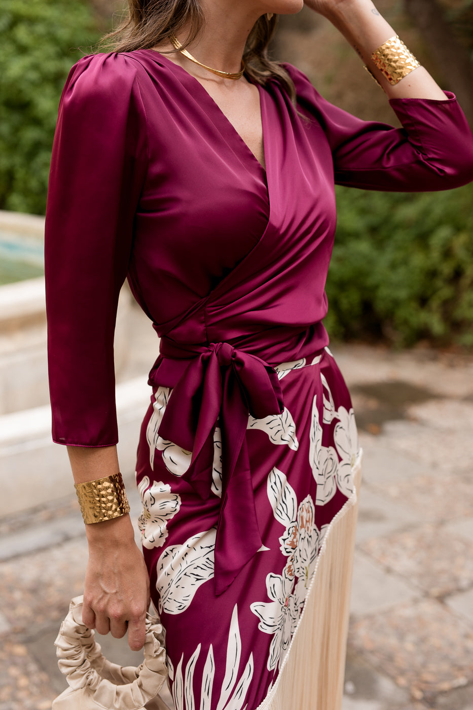 Vestido midi lolita com franjas