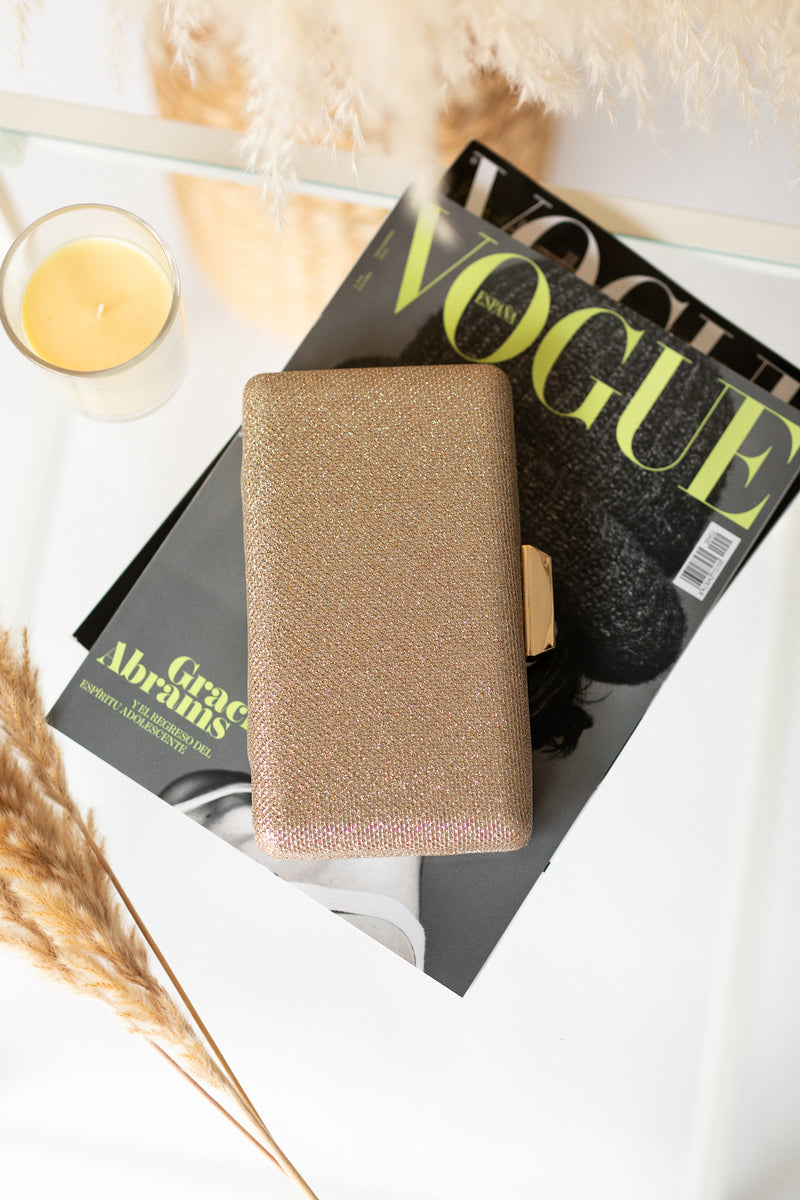 Bolso invitada DORADO brillo