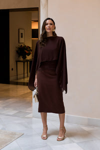 Capa de chiffon azul marinho