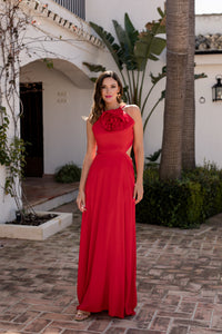 Vestido Halter Maxi flor