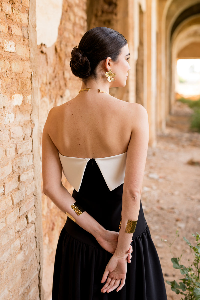 Vestido midi Lola Bordeaux