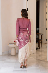 Vestido midi lolita com franjas