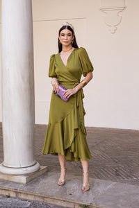 Vestido midi Lola Bordeaux