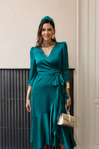 Vestido midi Lola Bordeaux