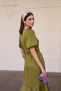 Vestido midi Lola Bordeaux
