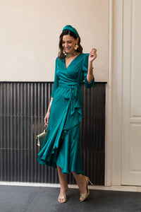 Vestido midi Lola Bordeaux