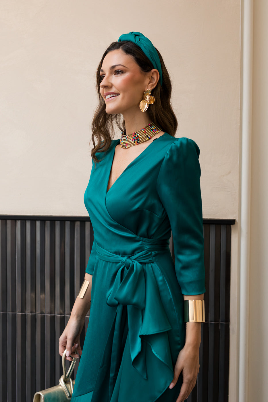 Vestido midi Lola Bordeaux