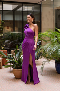 Vestido longo lavanda Anastasia