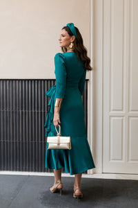 Vestido midi Lola Bordeaux