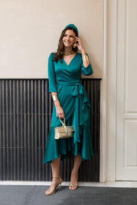 Vestido midi Lola Bordeaux