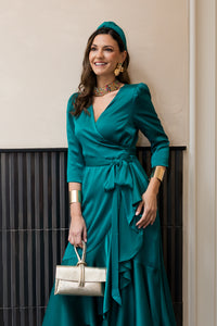 Vestido midi Lola Bordeaux