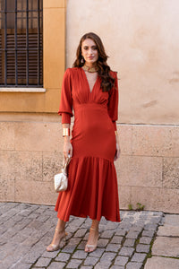 Vestido midi lolita com franjas