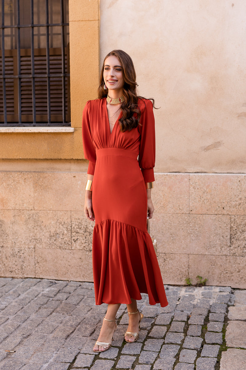 Vestido midi lolita com franjas