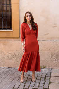 Vestido midi lolita com franjas