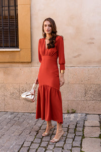 Vestido midi lolita com franjas