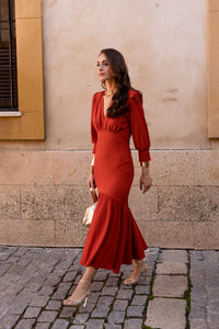 Vestido midi lolita com franjas