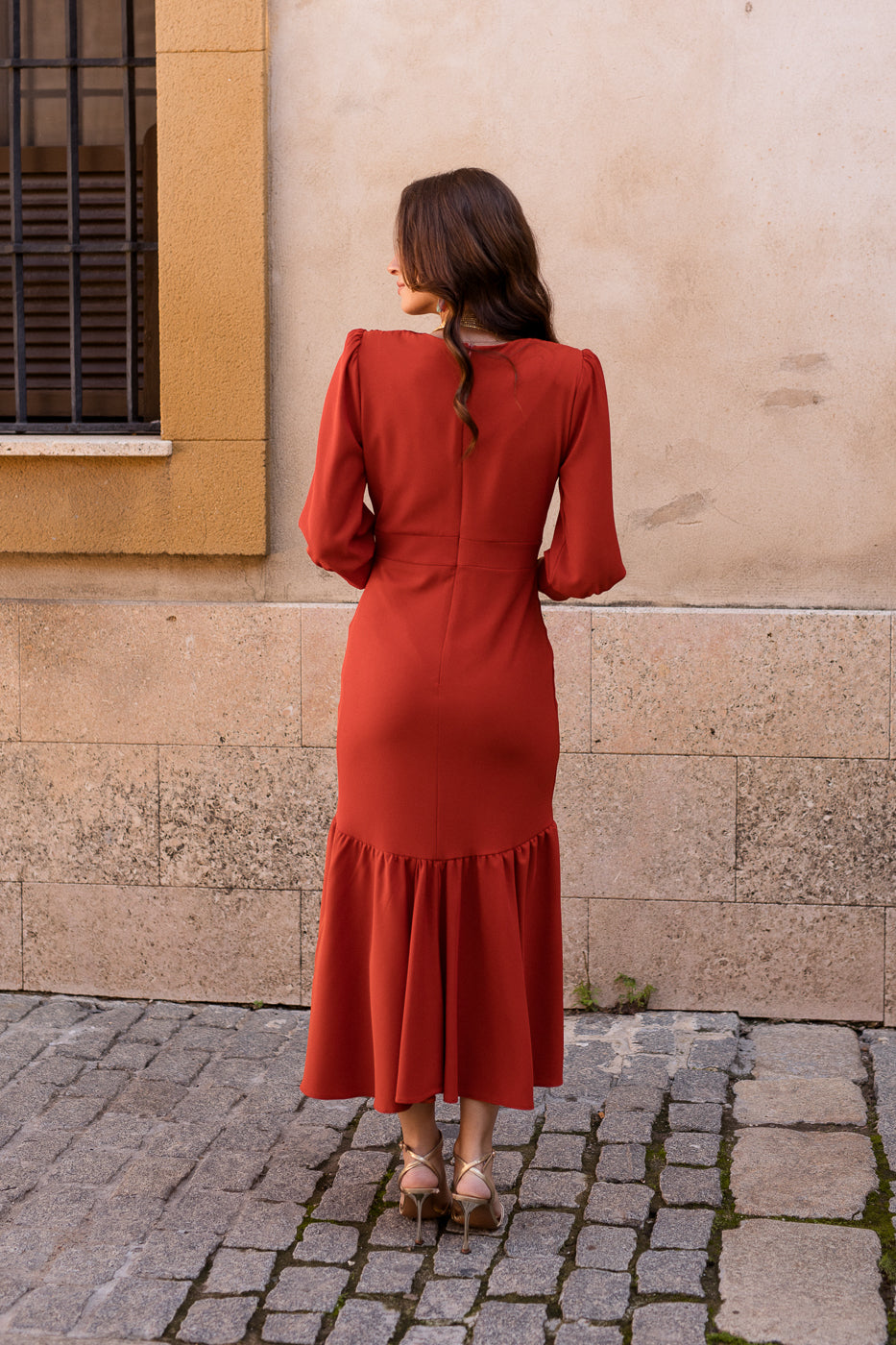 Vestido midi lolita com franjas