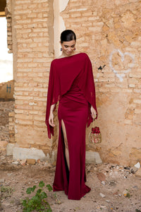 Vestido longo lavanda Anastasia