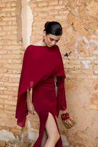 Vestido longo lavanda Anastasia