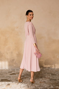 Vestido midi lolita com franjas