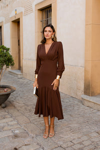 Vestido midi lolita com franjas