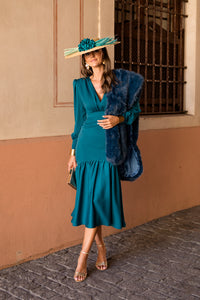 Vestido midi lolita com franjas