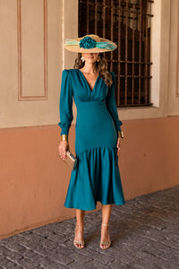 Vestido midi lolita com franjas