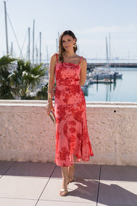 Vestido midi lolita com franjas