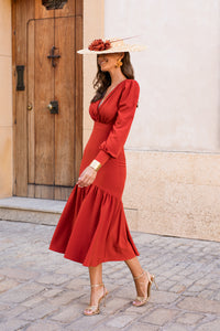 Vestido midi lolita com franjas