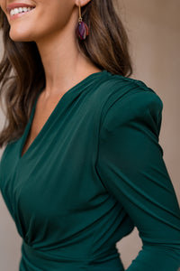 Vestido midi assimétrico Petúnia buganvílias