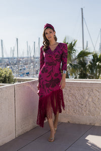 Vestido midi lolita com franjas