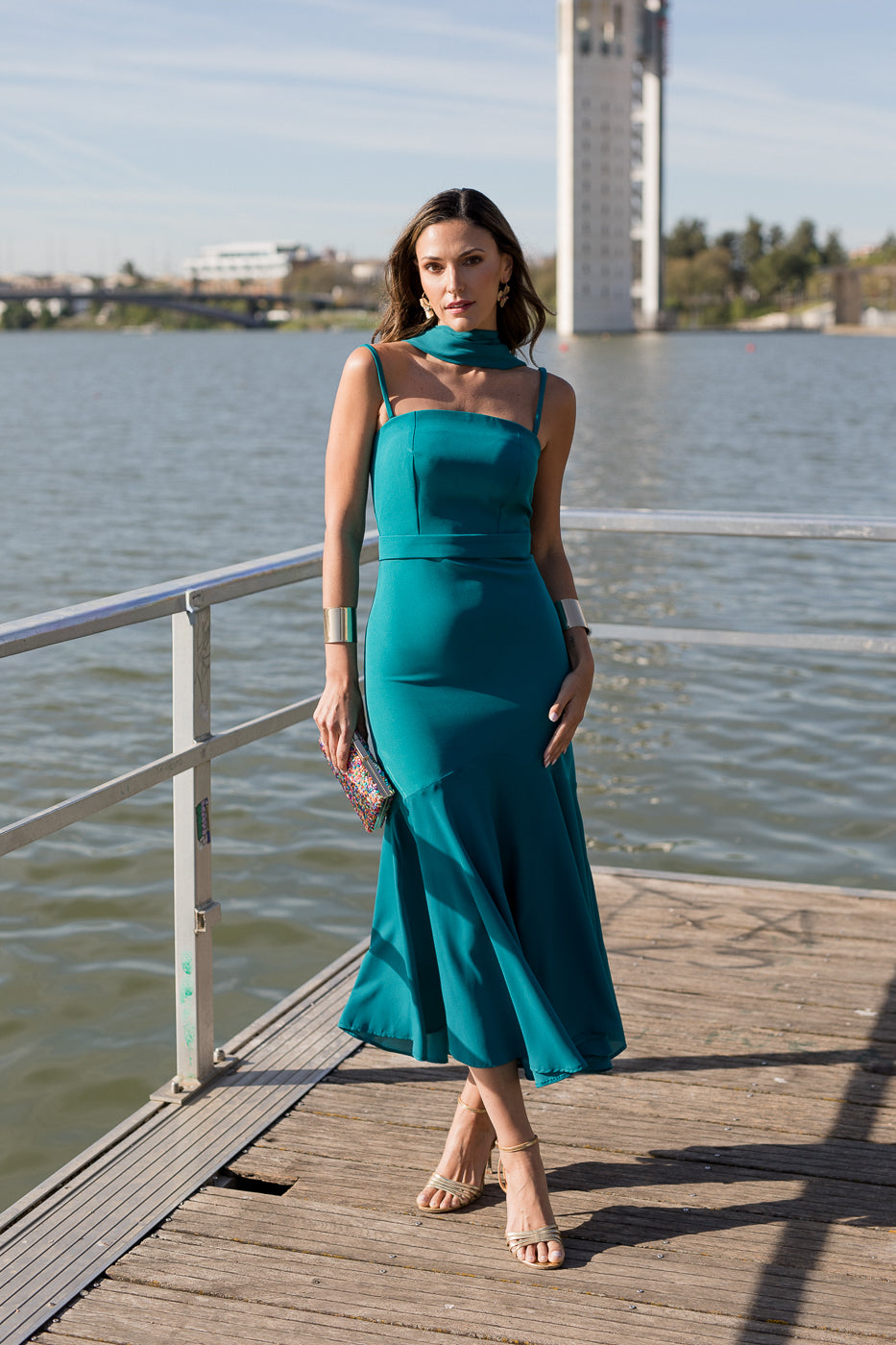 Vestido midi lolita com franjas