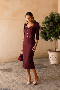 Vestido midi lolita com franjas